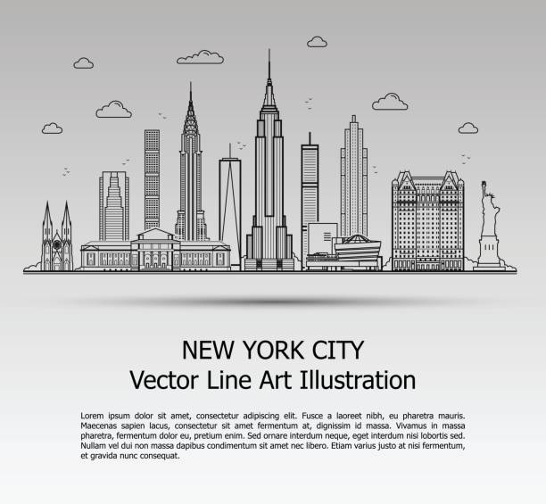 紐約城灰色 - 州立公園 幅插畫檔、美工圖案、卡通及圖標