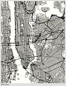 New York city structure art map
