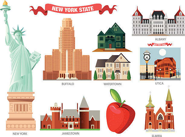 New york Symbols Vector Newyork Symbols buffalo new york stock illustrations