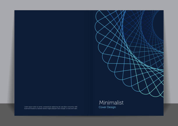 newcover1 Minimalist cover design connection patterns stock illustrations
