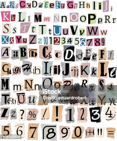 istock Newspaper letters and numbers 458802955