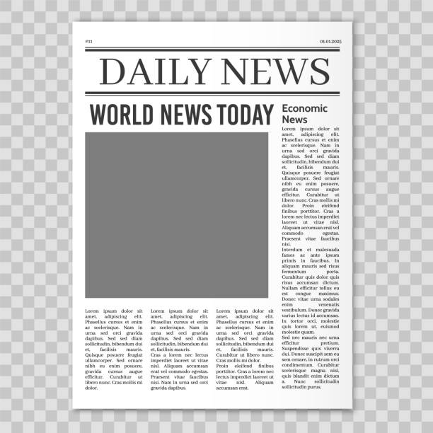 Newspaper pages template. News paper headline vector mockup. Tabloid journal simple background. Newsprint modern style Newspaper pages template. News paper headline vector mockup. Newsprint modern style. Tabloid journal simple background. newspaper stock illustrations