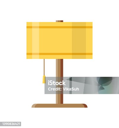 istock Night light lamp isometric icon vector glowing electricity shine equipment indoor decorative design 1390836421