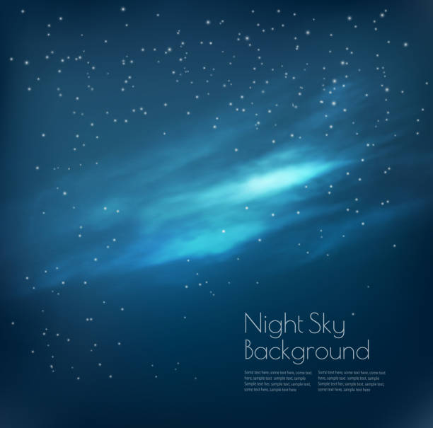 Night sky background with clouds and stars. Vector Night sky background with clouds and stars. Vector sleeping backgrounds stock illustrations