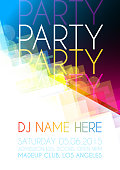 Nightclub party poster abstract vector background design