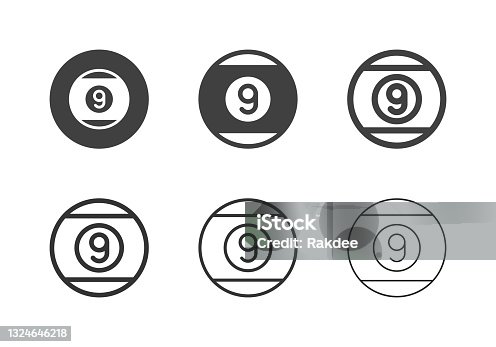istock Nine Ball Icons - Multi Series 1324646218