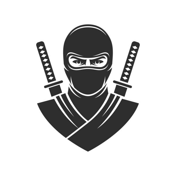 忍者戦士マスコット ロゴ ベクトル - 忍者点のイラスト素材／クリップアート素材／マンガ素材／アイコン素材