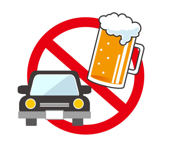 アルコール標識のイラストはありません。車のアイコン。ビールのアイコン。 - 交通事故点のイラスト素材／クリップアート素材／マンガ素材／アイコン素材