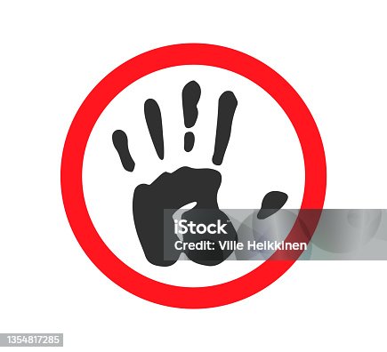 istock STOP no entry road sign icon shape set. Traffic Prohibition logo symbol. Vector illustration image. Isolated on white background. Not allowed direction sign. No trespassing. Do not enter. Grunge stamp 1354817285