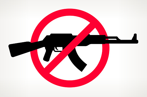 No Gun Violence Vector Poster