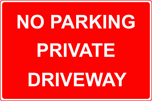 18 High X 12 Wide LegendNo Parking Private Property Red on White SmartSign 3M Engineer Grade Reflective Sign 