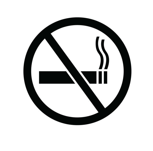 stockillustraties, clipart, cartoons en iconen met no smoking icon graphic design template vector - smoke alarm
