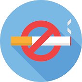 No smoking icon. Flat Design vector icon