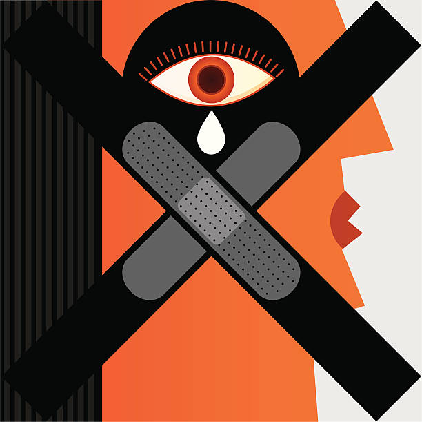 zakaz stosowania przemocy wobec kobiet - violence against women stock illustrations