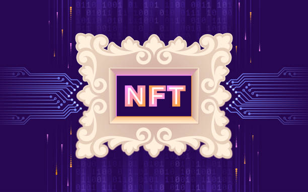 nft - не взаимозаменяемый токен - nft stock illustrations