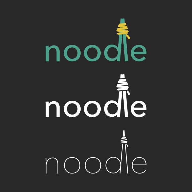 noodle - Typography Series noodle Typography Series Vector EPS File. pasta clipart stock illustrations