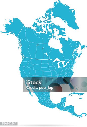 istock North America Map 524902544