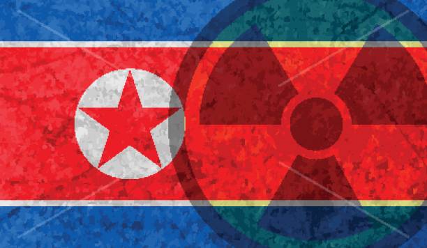 북한, 핵 폭탄, 핵 시험 - north korea stock illustrations