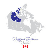 istock Northwest Territory in Canada Vector Map Illustration 1214712689