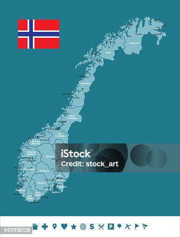 istock Norway Infographic Map 492918128