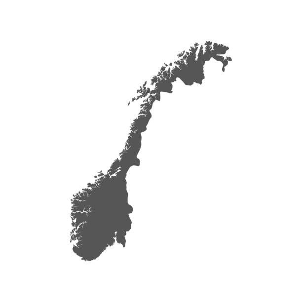 노르웨이 지도 기호 배경입니다. - norway stock illustrations