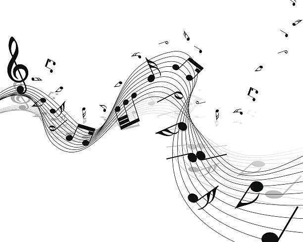 note staff Vector musical notes staff background for design use music symbols stock illustrations