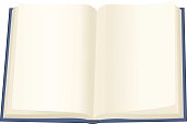 An open blank notebook