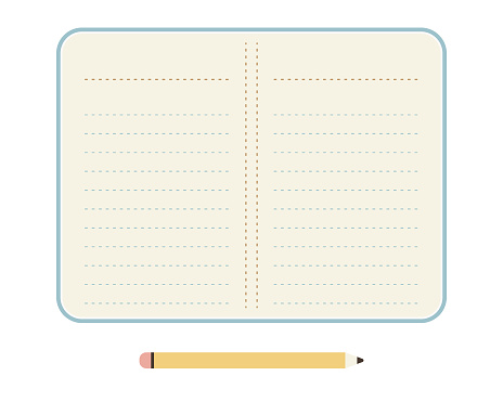 Notebook with copy space