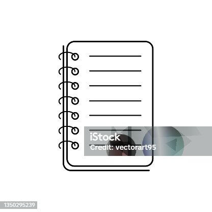 istock Notepad Icon Vector Design. 1350295239