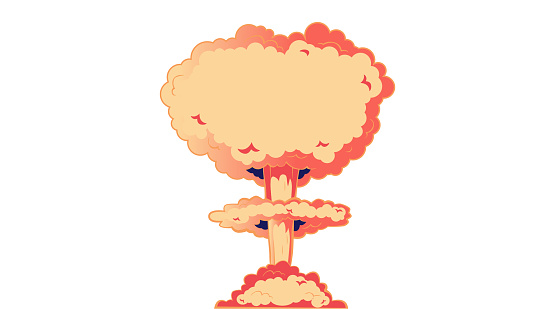 Nuclear bomb mushroom vector illustration