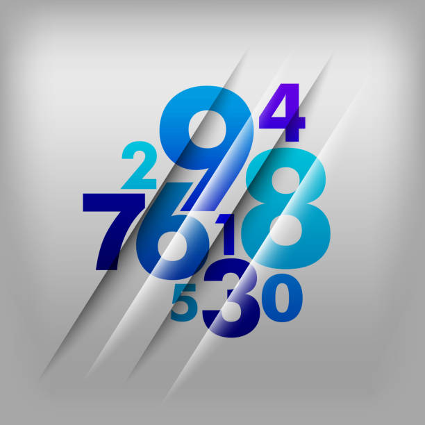 Numbers Background vector art illustration
