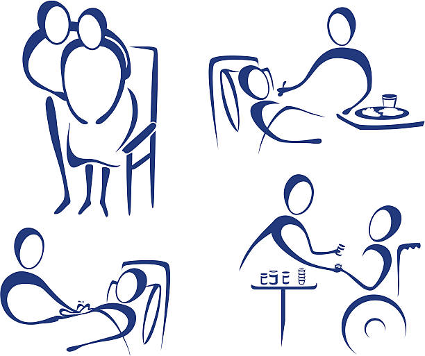 nurse care - community outreach illustrations stock illustrations, clip art, cartoons...