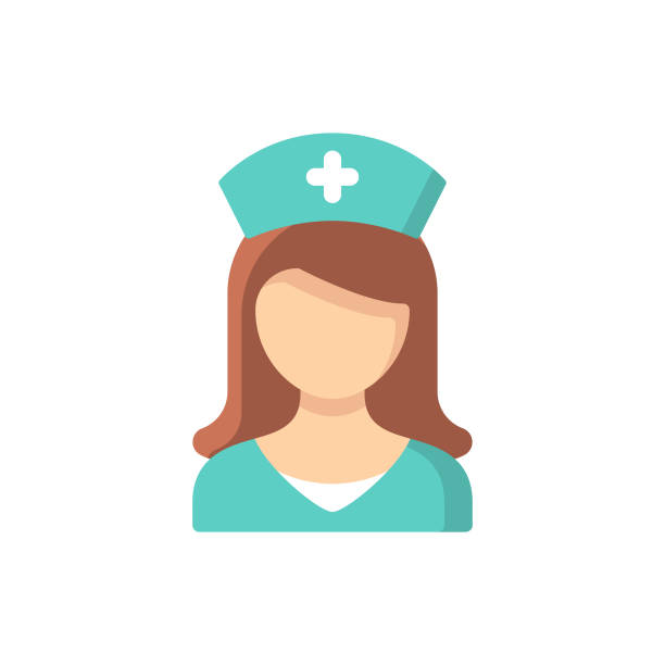 護士扁平圖示。圖元完美。適用于移動和 web。 - nurse 幅插畫檔、美工圖案、卡通及圖標