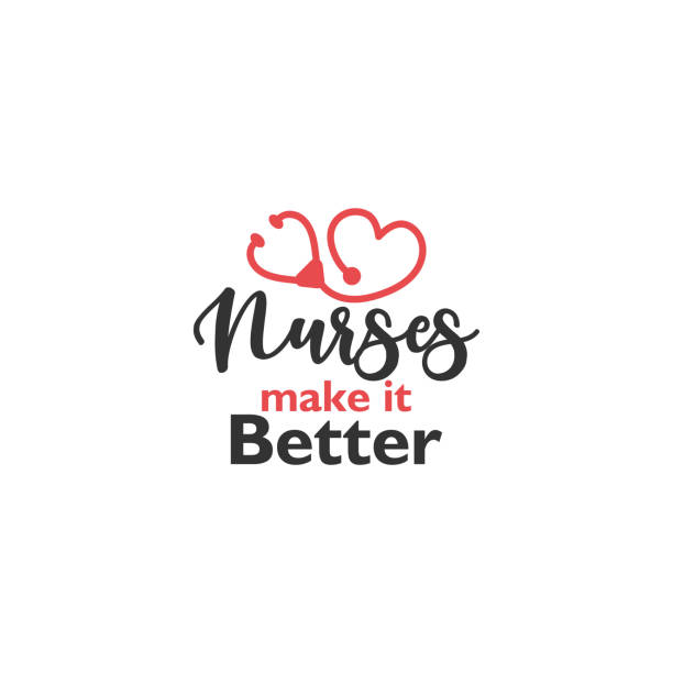 Nurse lettering quote typography. Nurses make it better Nurse lettering quote typography. Nurses make it better nurse stock illustrations