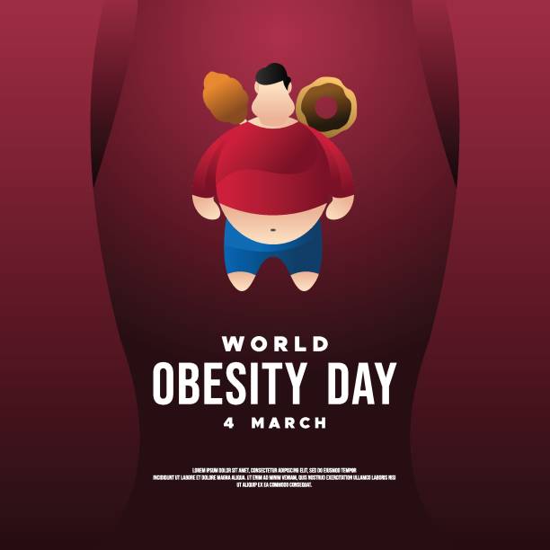 Obesity Day Background Template Design Obesity Day Background Template Design national diabetes month stock illustrations