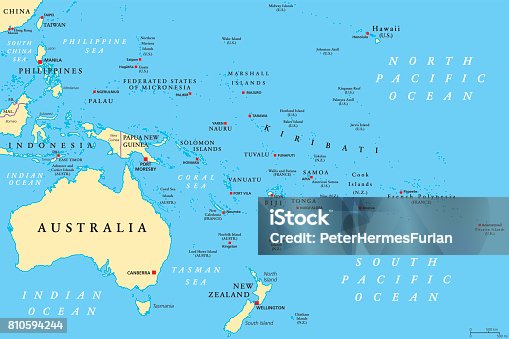 istock Oceania political map 810594244