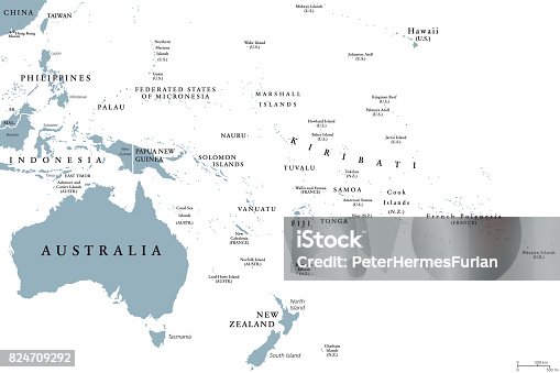 istock Oceania political map 824709292