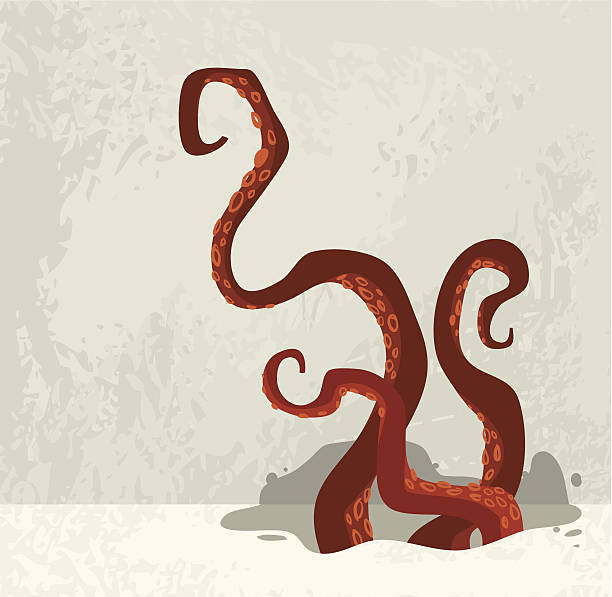 Octopus attack vector art illustration