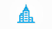 istock office city building, urban skyscraper 3d realistic line icon. vector illustration 1368283112