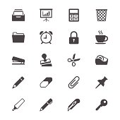 istock Office supplies flat icons 493446259