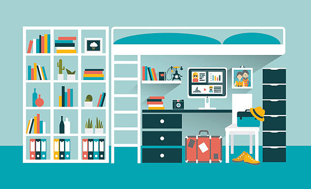 Best College Dorm Illustrations, Royalty-Free Vector  Best College Dorm Illustrations, Royalty-Free Vector