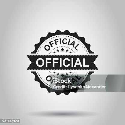 istock Official grunge rubber stamp. Vector illustration on white background. Business concept official stamp pictogram. 931432420