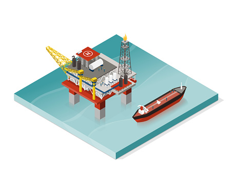 Oil extraction platform and oil tanker