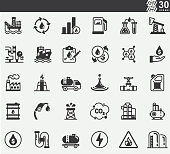 Oil Industry,Power,Heavy Industry Silhouette Icons