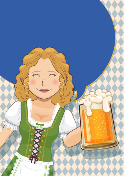 ilustraciones, imágenes clip art, dibujos animados e iconos de stock de fondo de oktoberfest [cartel de la fiesta de la cerveza] - curley cup