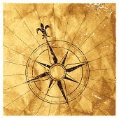Old compass rose. 