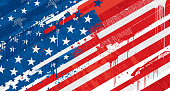 Old Grunge graffiti United States vector flag
