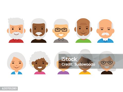 istock Old people avatars 620705280