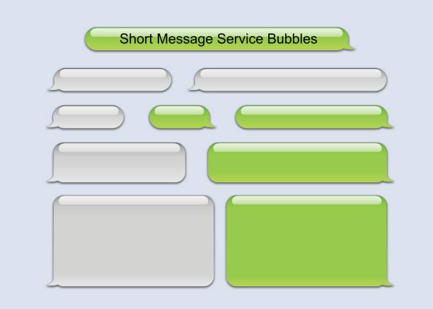 старые sms пузыри - text message bubble stock illustrations