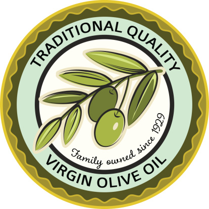 Olives Stamp Label